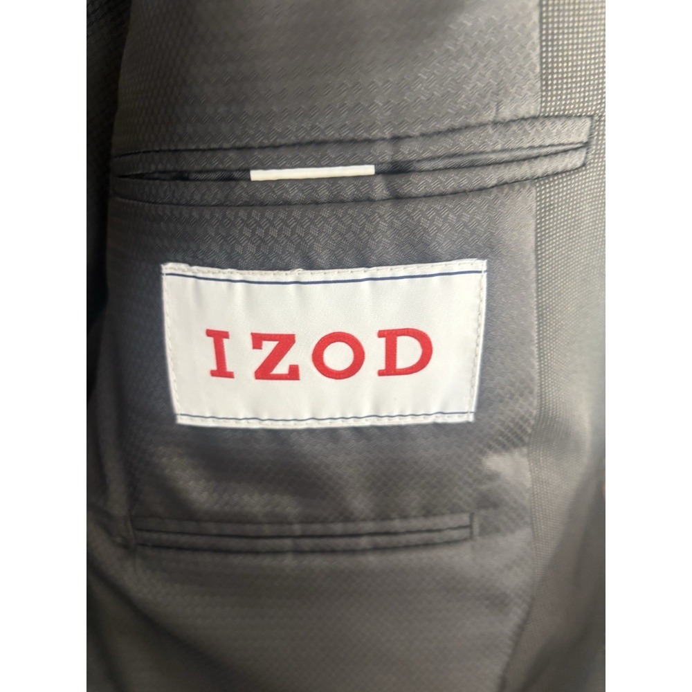 Izod Mens 42L Blazer Sport Coat Two Button Jacket Blazer Navy Striped NWOT - Picture 5 of 14